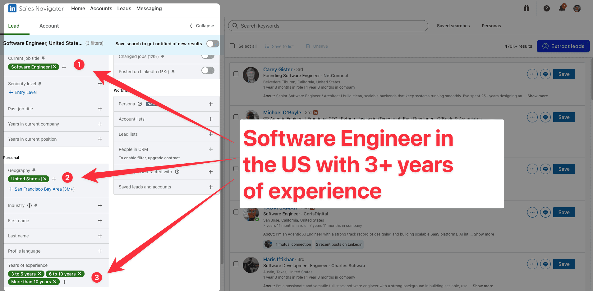 How to use Sales Navigator lead filters to find candidates