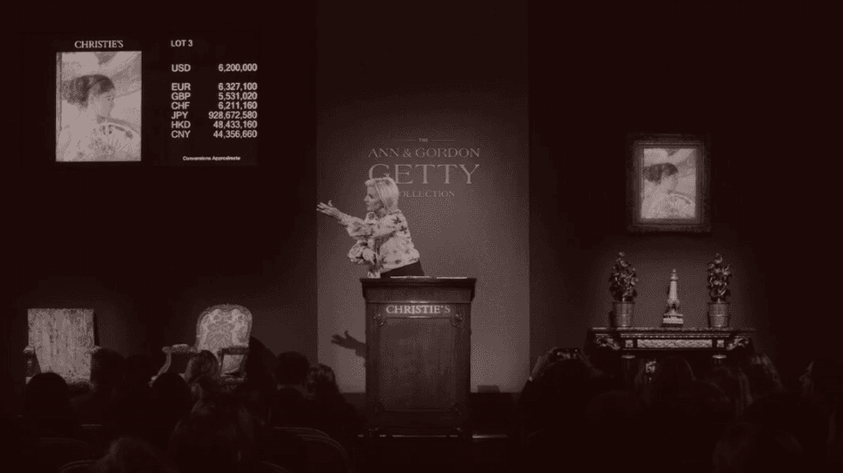 a painting of a cityscape with lots of colors