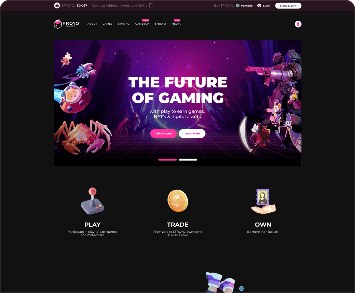 Froyo Games Web Design