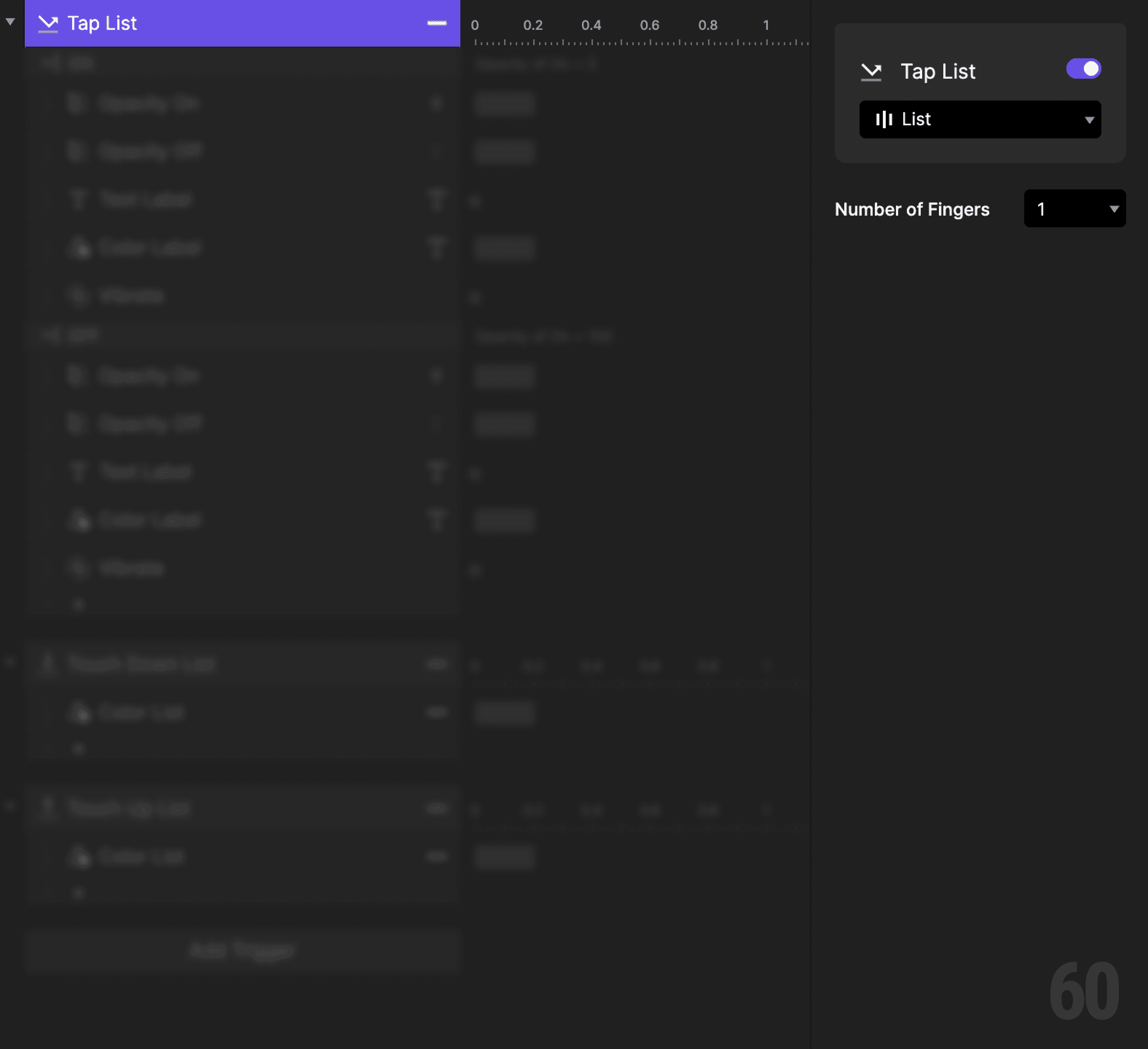 This is a screenshot of Step 1: Add tap trigger.