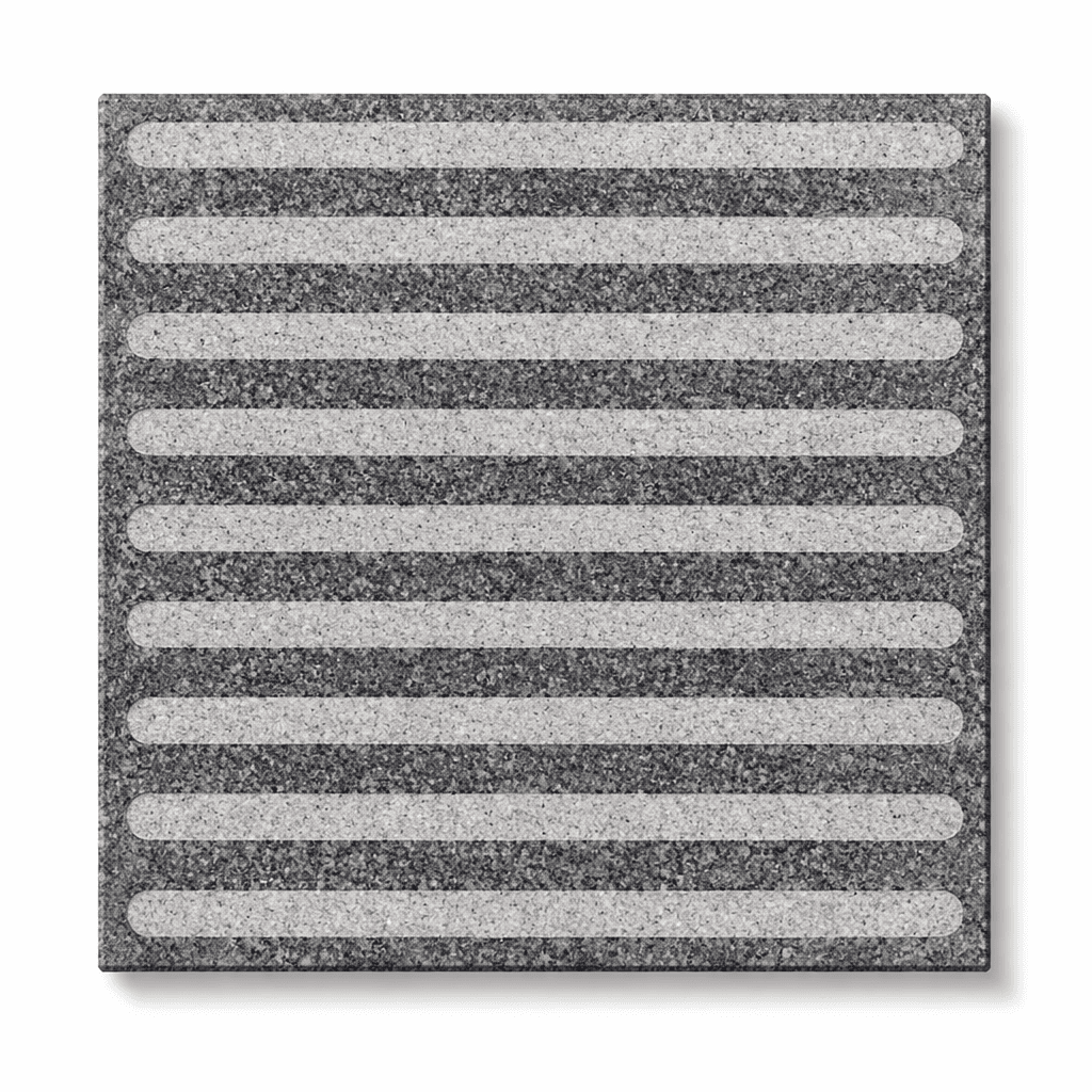 Zabbaro stone with horizontal linear pattern in textured grey finish