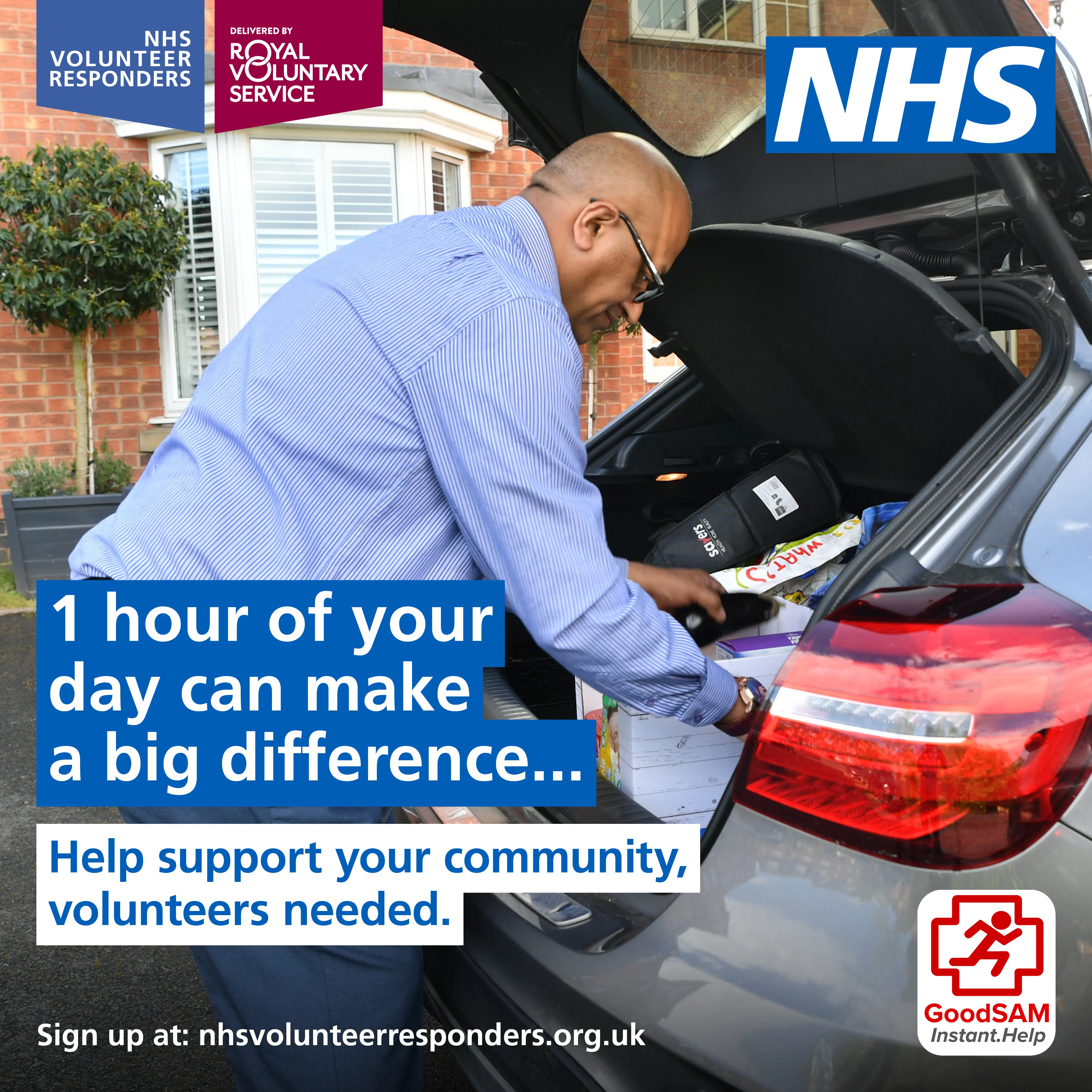 men putting grocery in the car