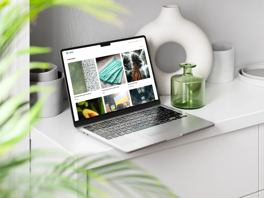 Die Projektansicht von i-ways, angezeigt auf einem Macbook.
