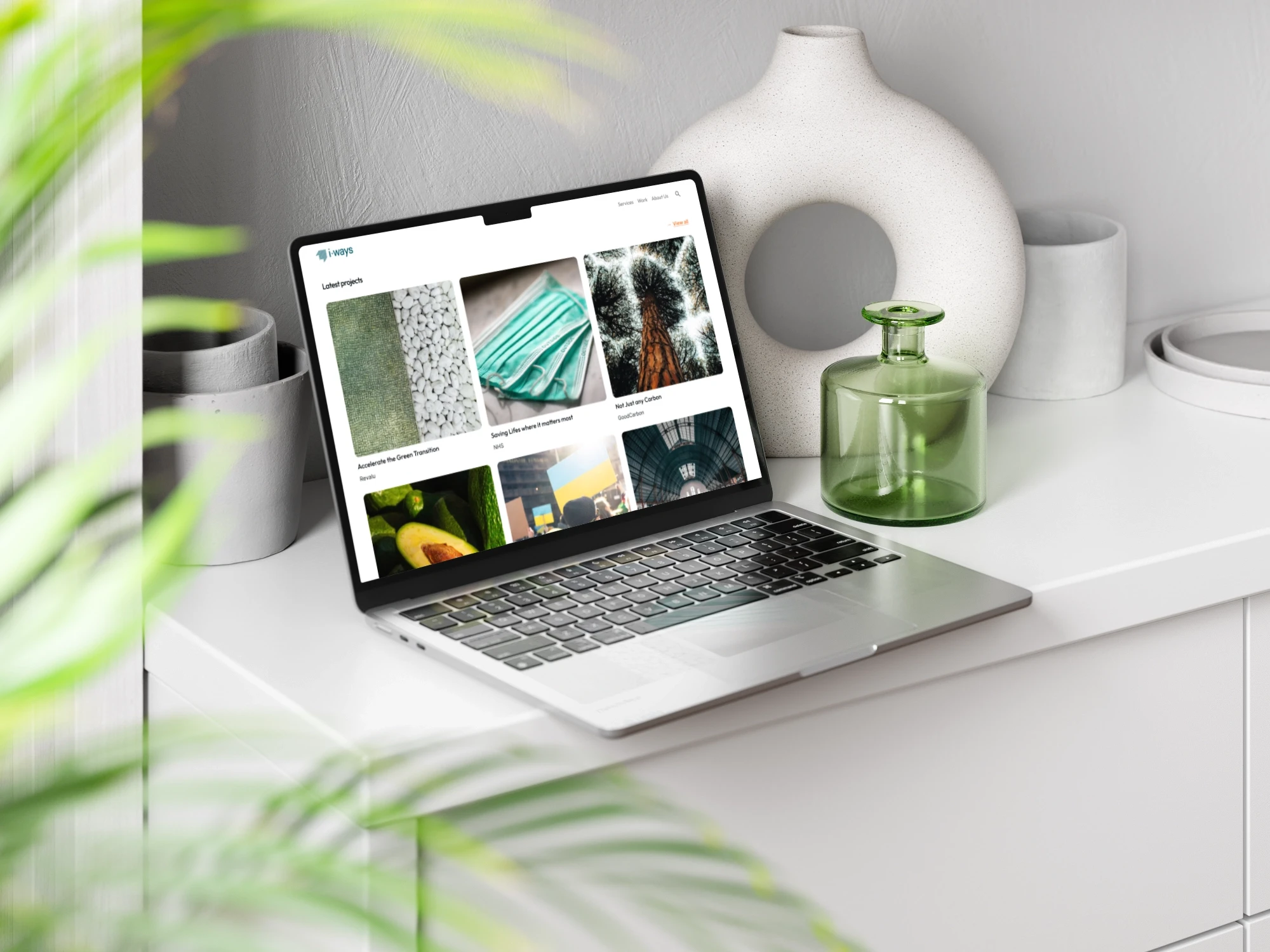 Die Projektansicht von i-ways, angezeigt auf einem Macbook.