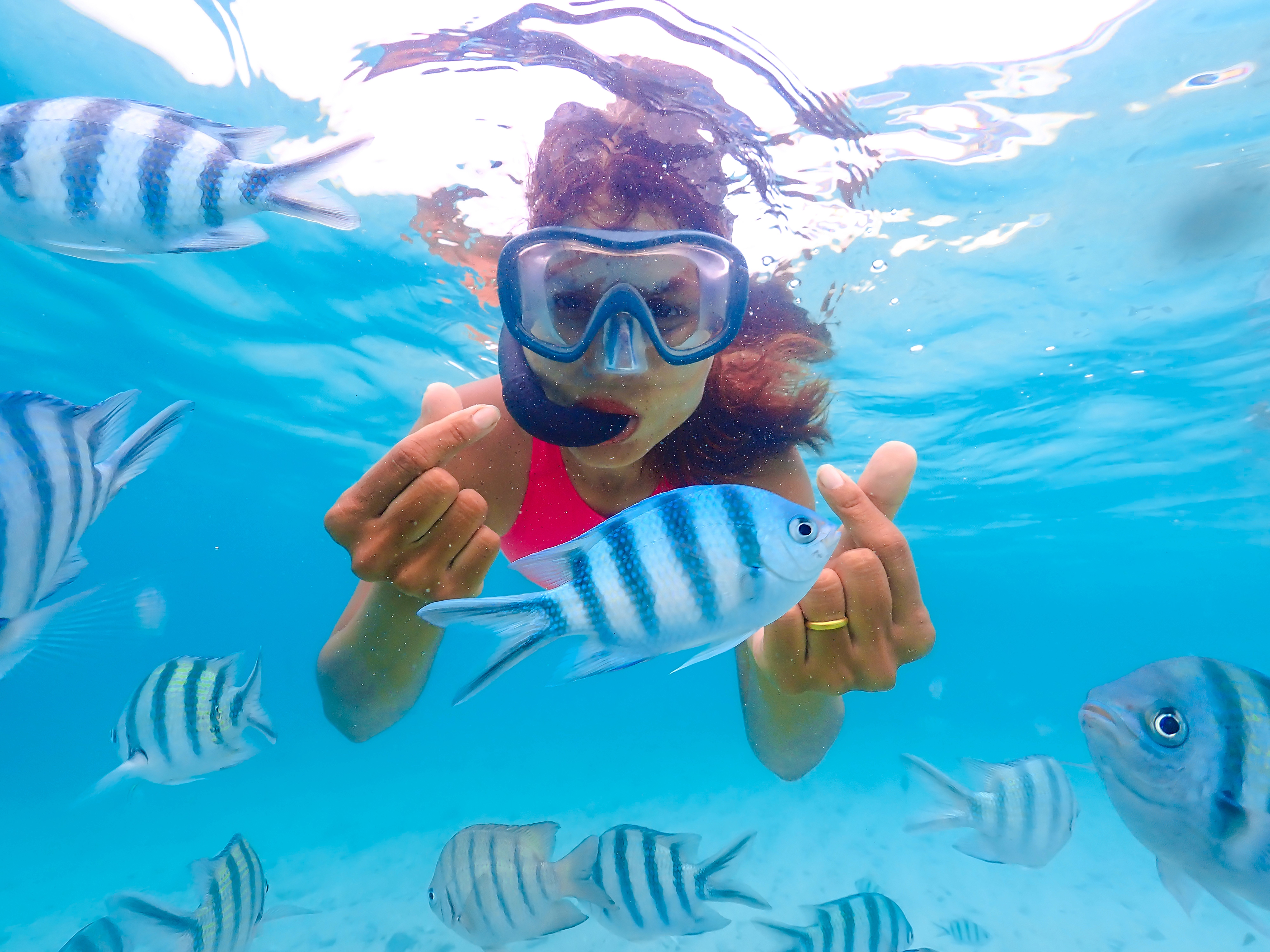 Female snorkelling
