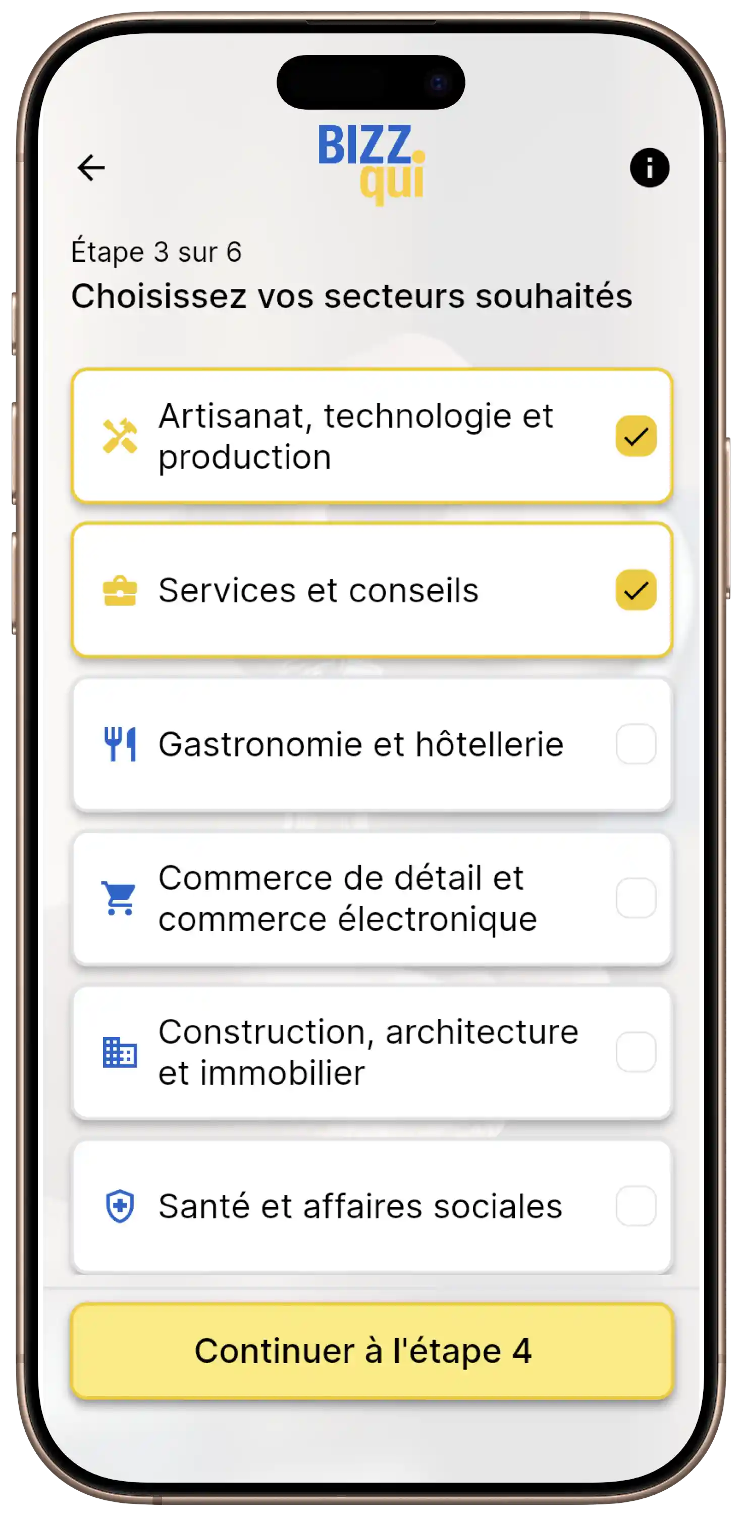 BIZZqui App : reprendre une entreprise en filtrant par secteur, région et prix – repreneur recherché en artisanat, restauration et commerce de détail