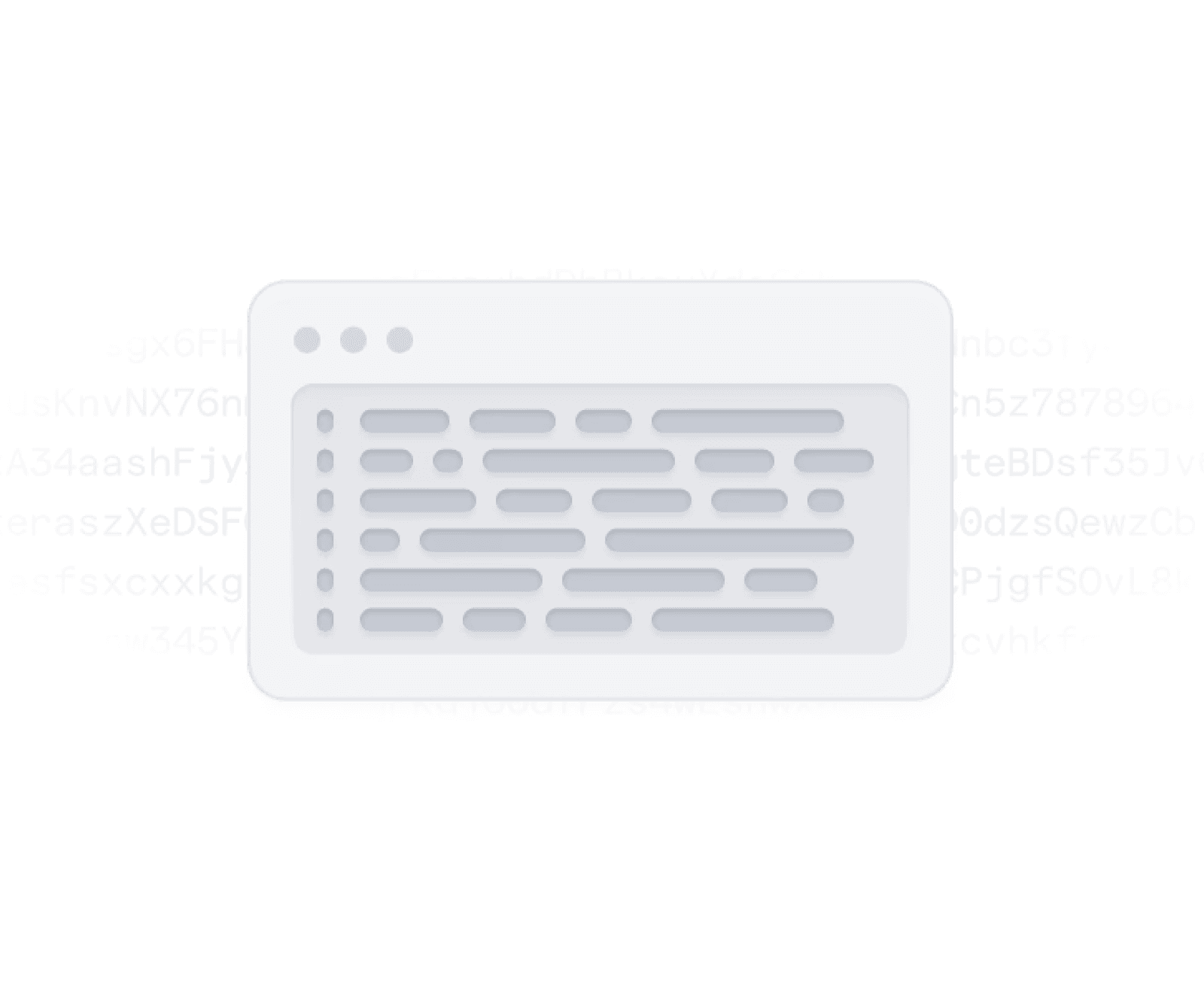 A minimalist white screen featuring a text box, set against a completely white background for a clean look.