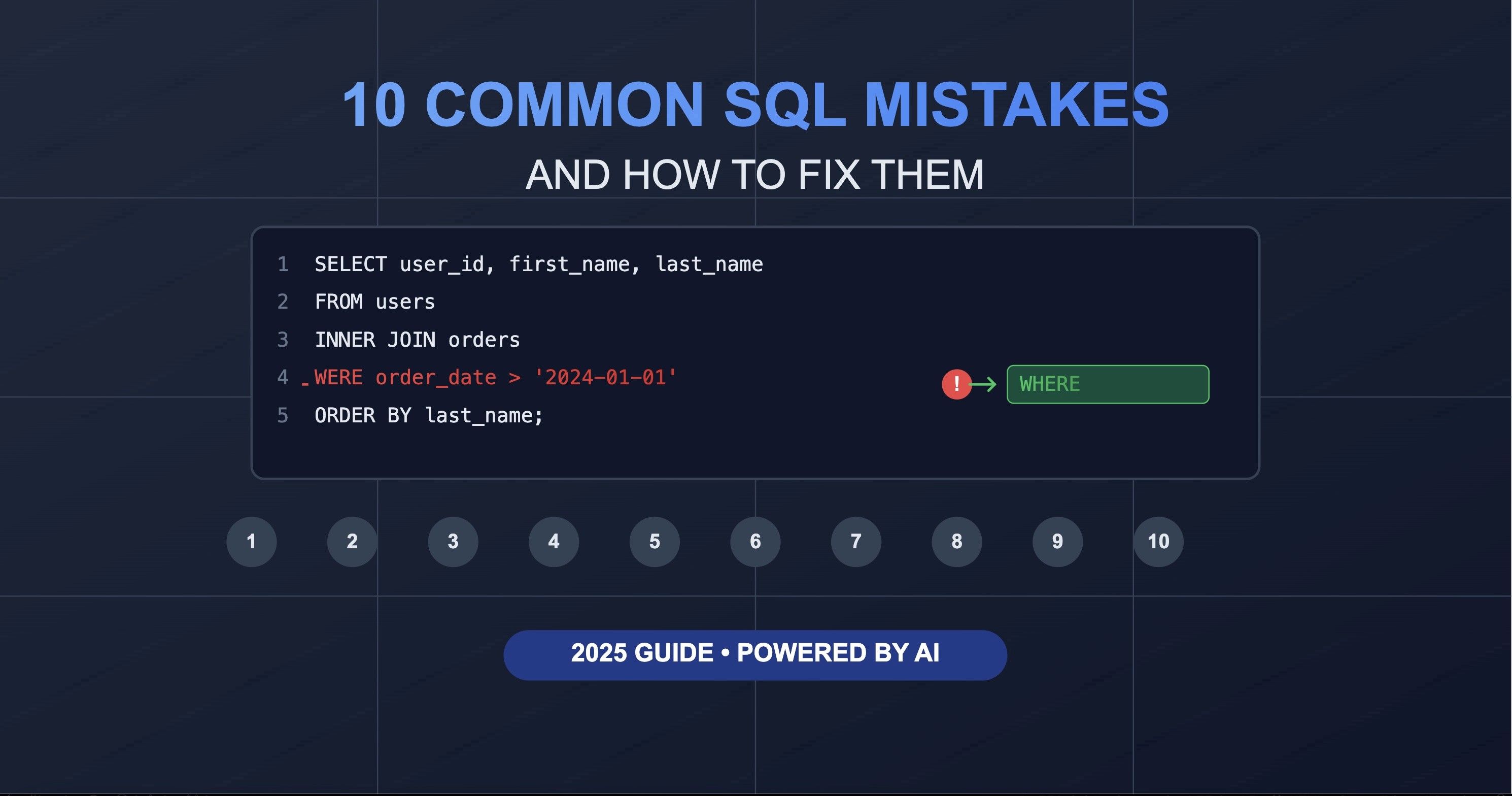 10 Common SQL Mistakes 