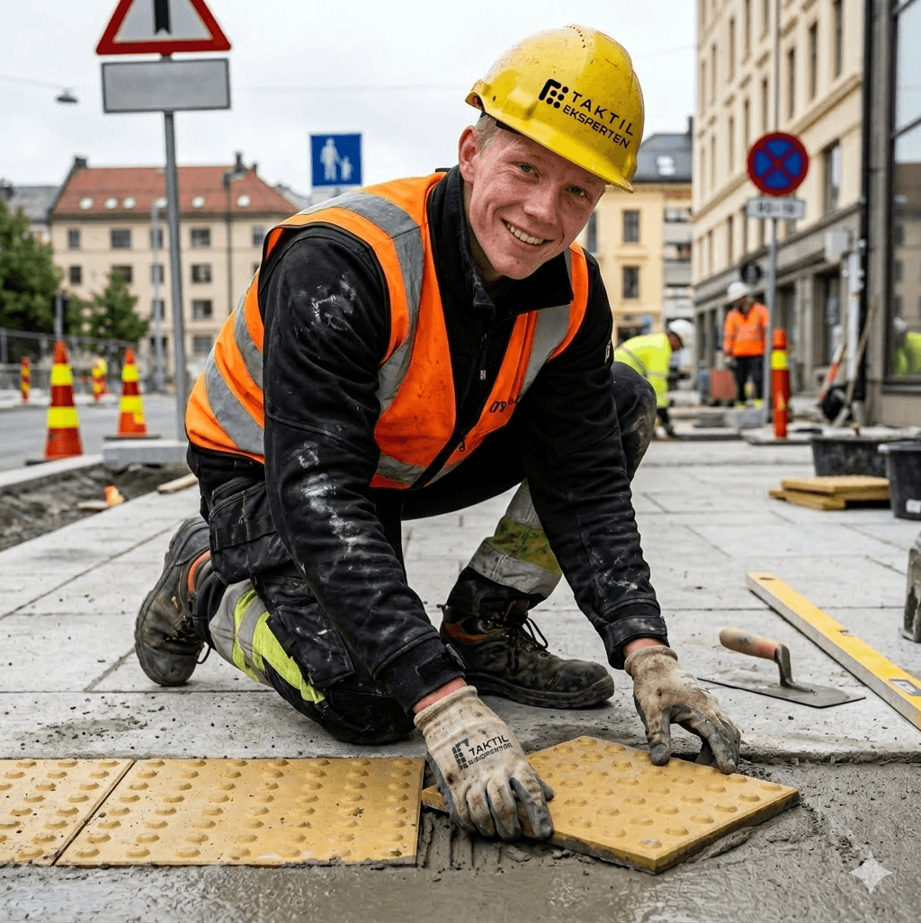 Construction workers review plans at a job site.