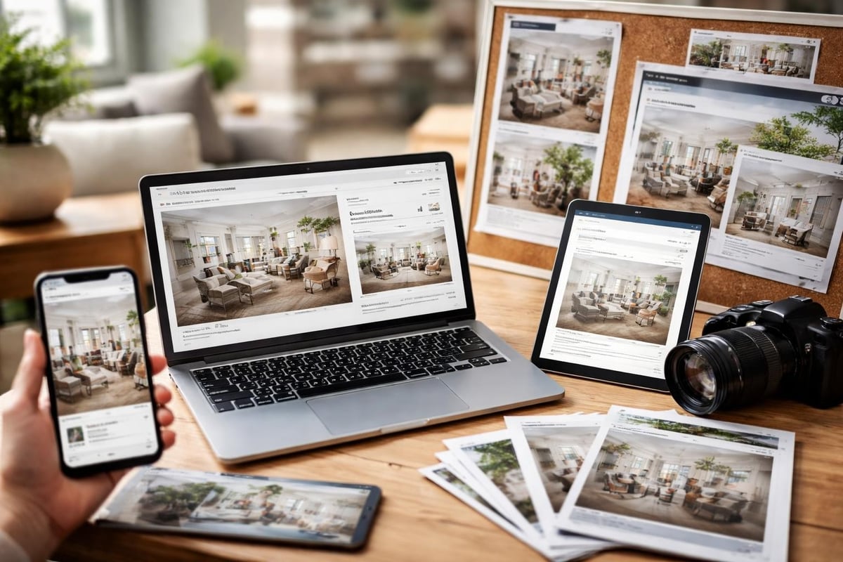 Digital marketing channels for staged homes