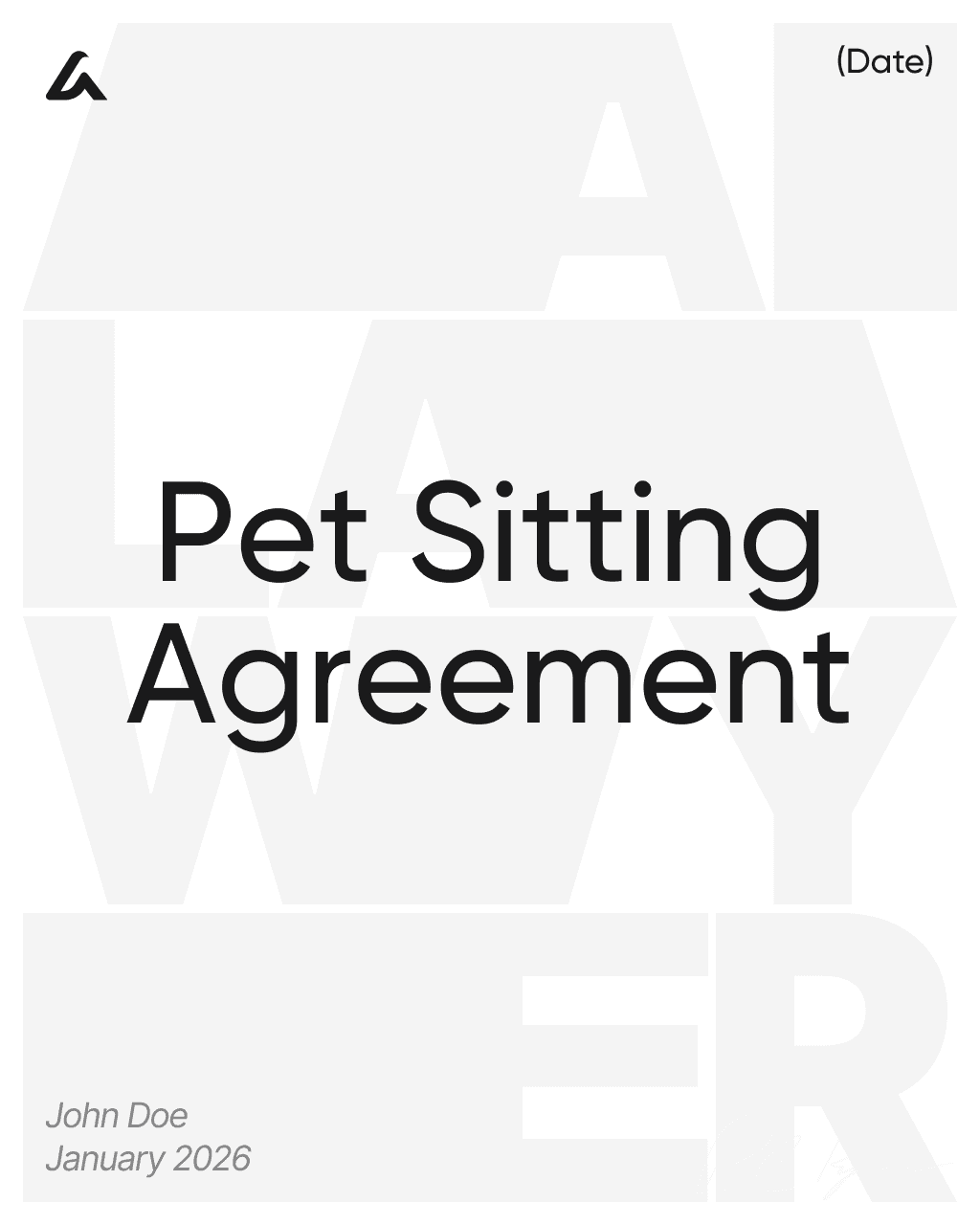 Pet Sitting Agreement