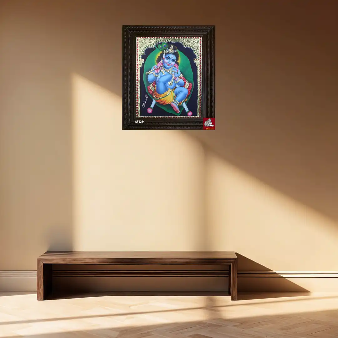 Tanjore Baby Krishna Painting