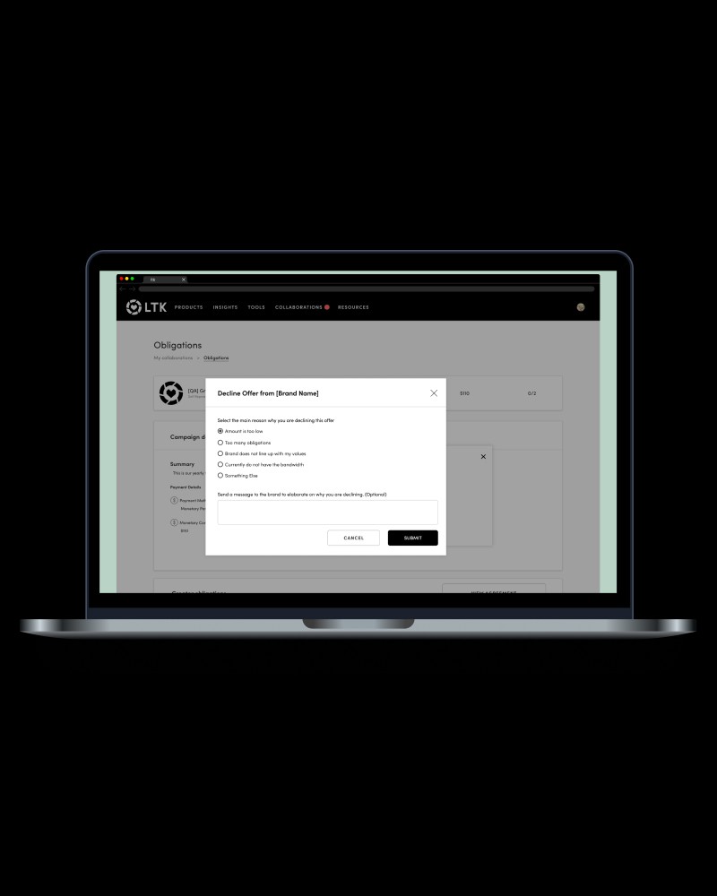 Decline Offer Modal