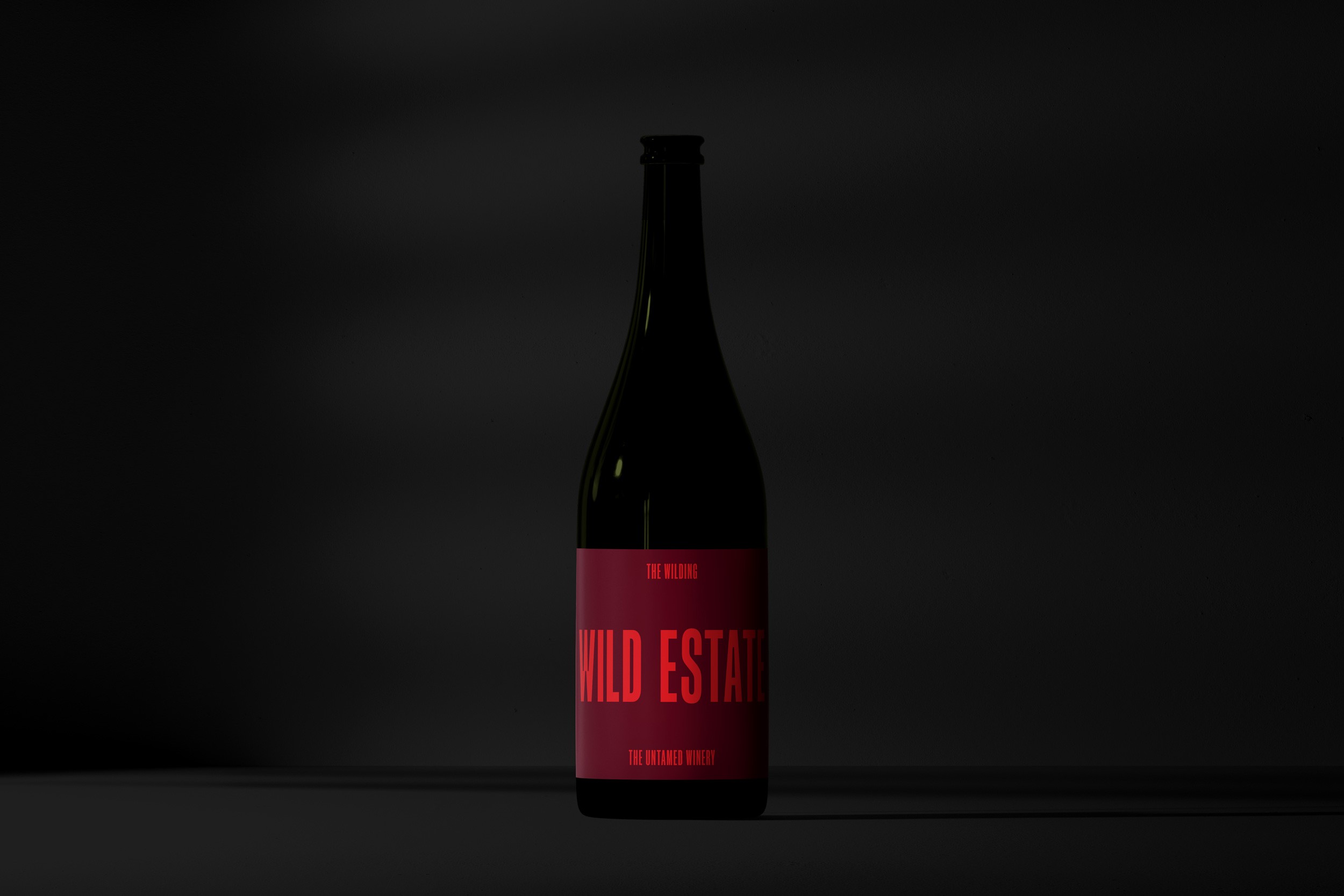 Wild Estate Wine Bottle Burgundy