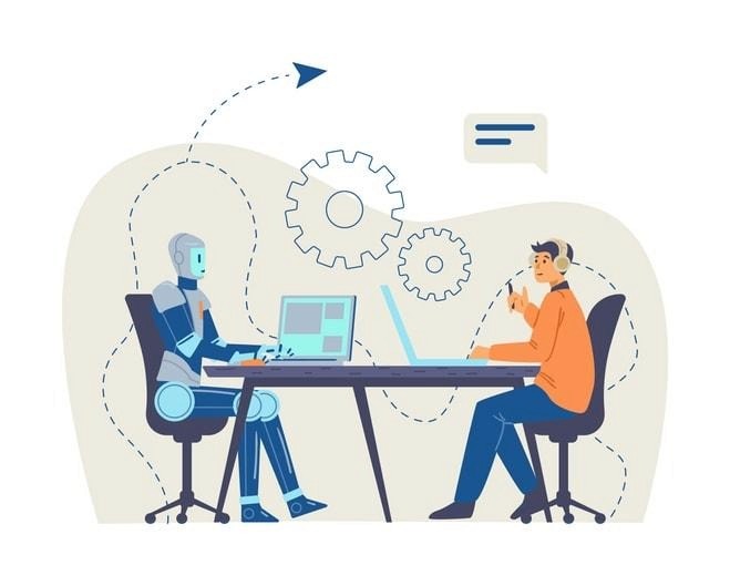 The image depicts a modern AI dashboard displaying various metrics related to the interview process, including interview scheduling and candidate analysis. It visually represents data that can help hiring managers assess candidates' abilities and prepare effectively for job interviews.