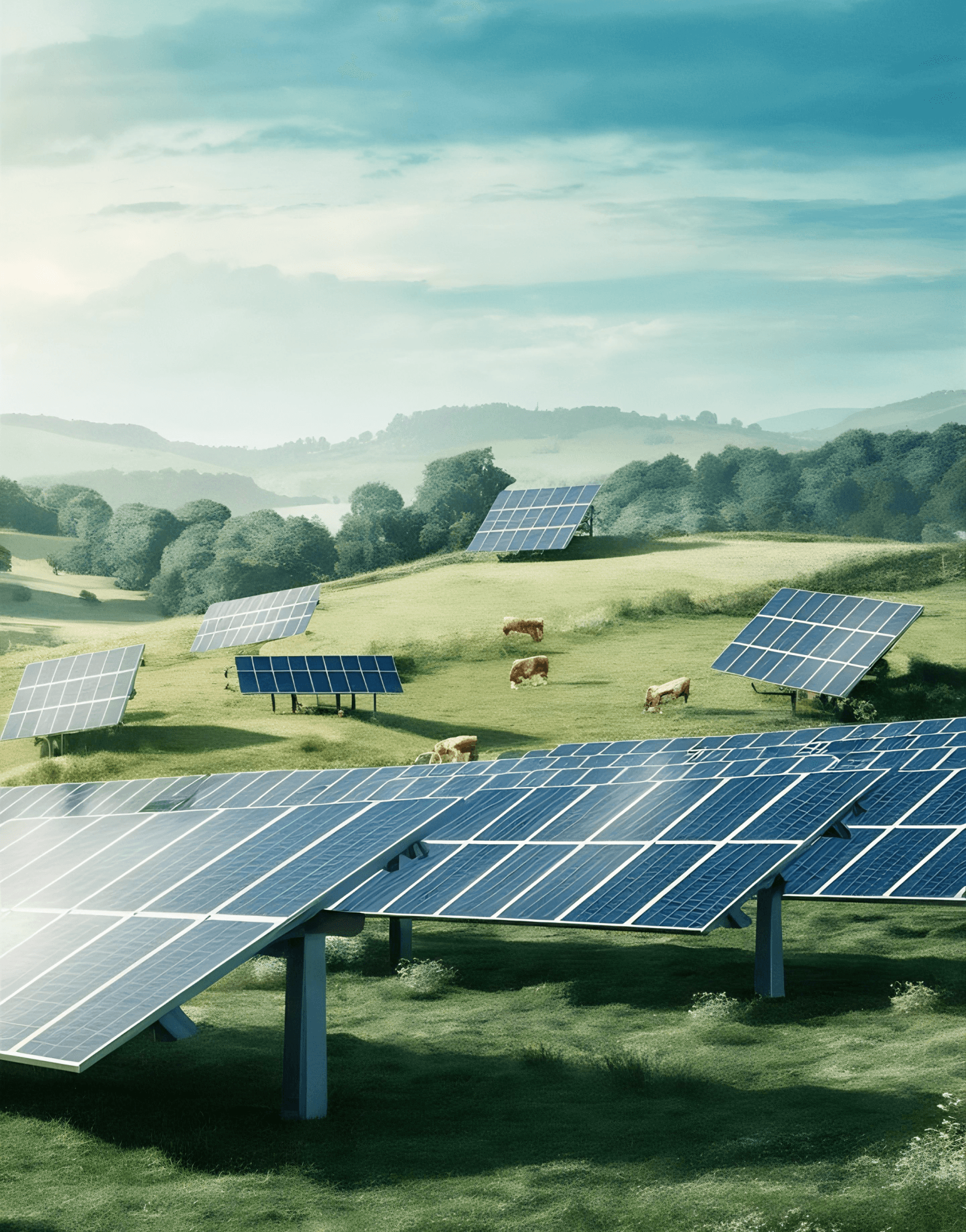 solar panel on the hill