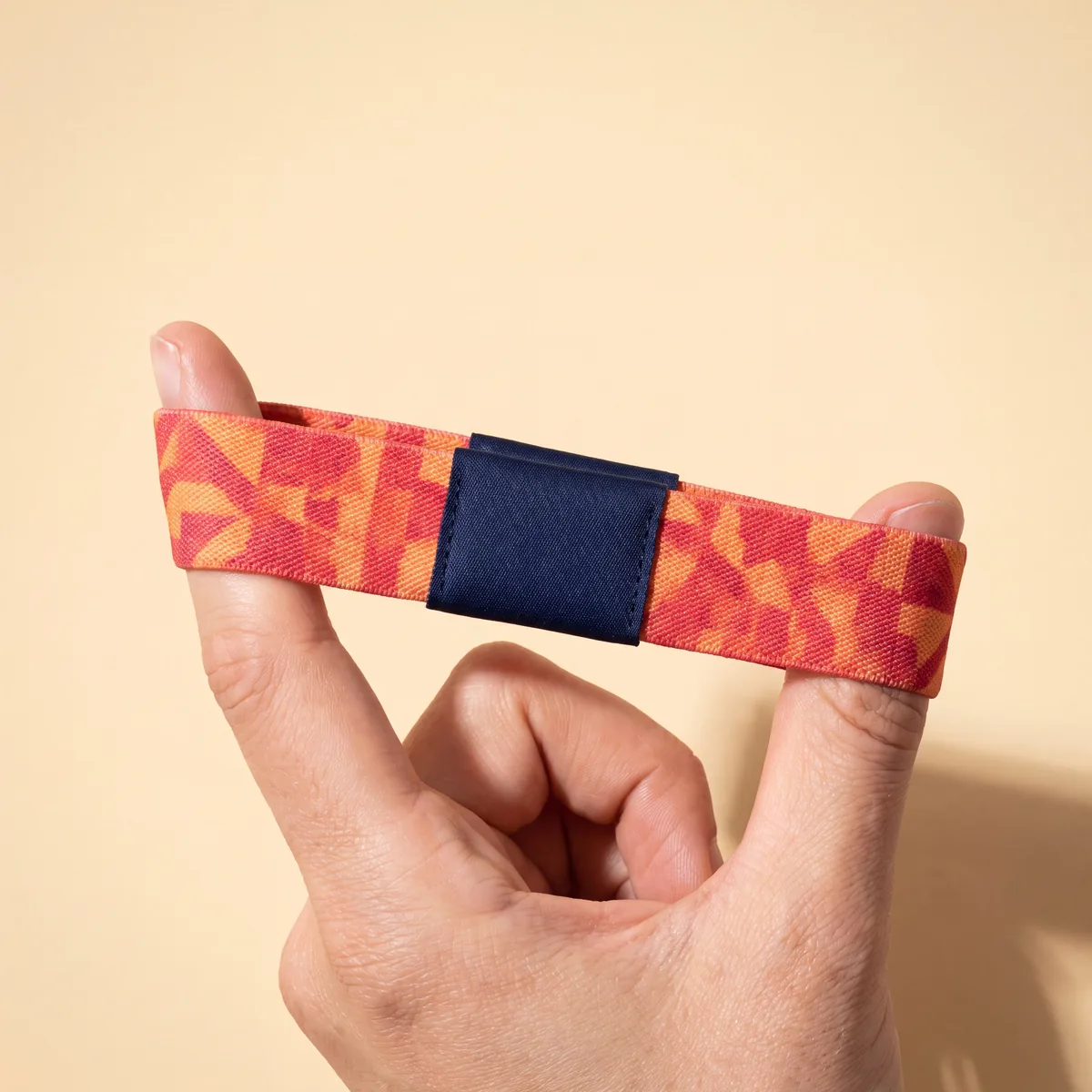 RFID stretch fabric wristband worn on the wrist