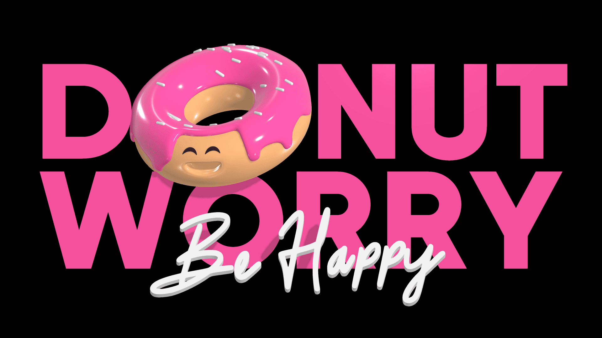 black pink donut zoom background template