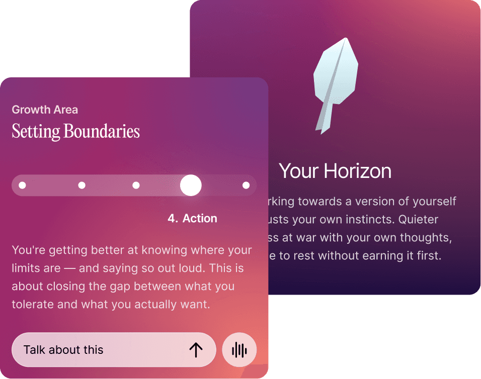 Mobile app feature UI for "Your Horizon"