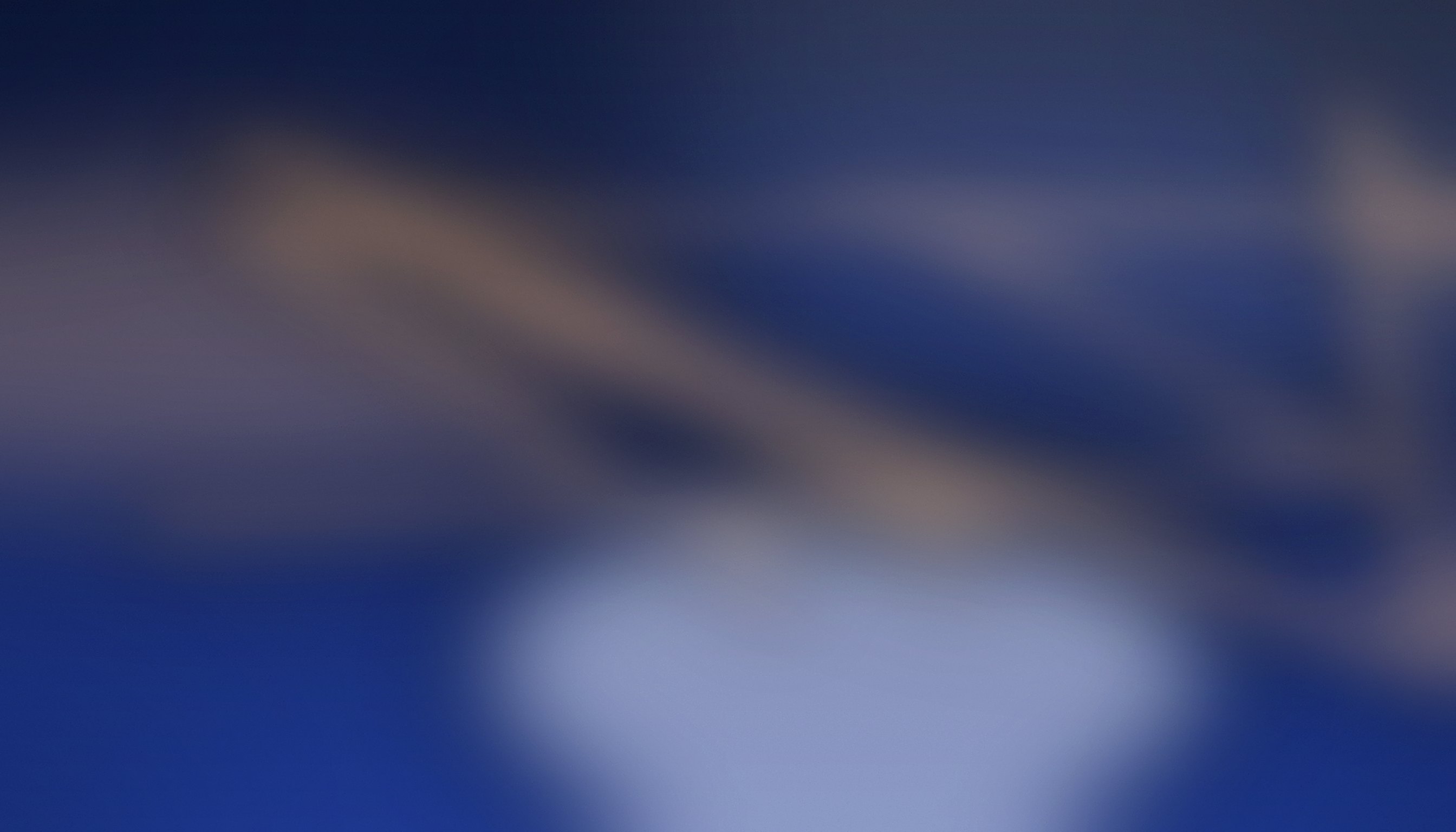 Cobalt-blue and rose-gold abstract editorial illustration for the b2b web design agency guide.