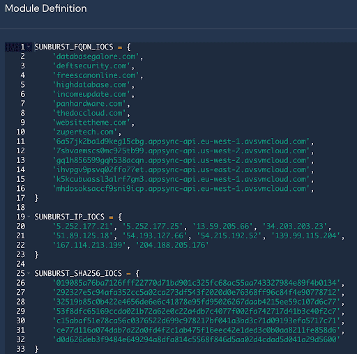 Sunburst-IP-IOC