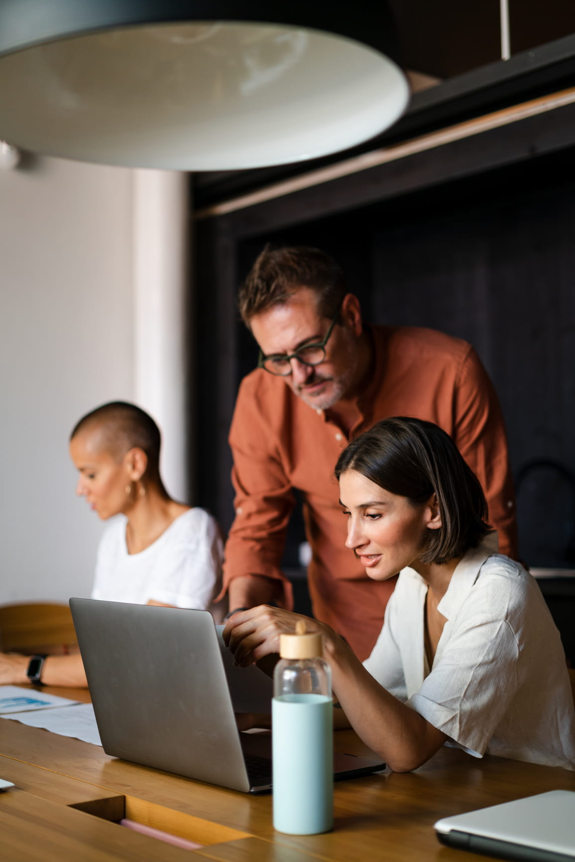 Team working together at office