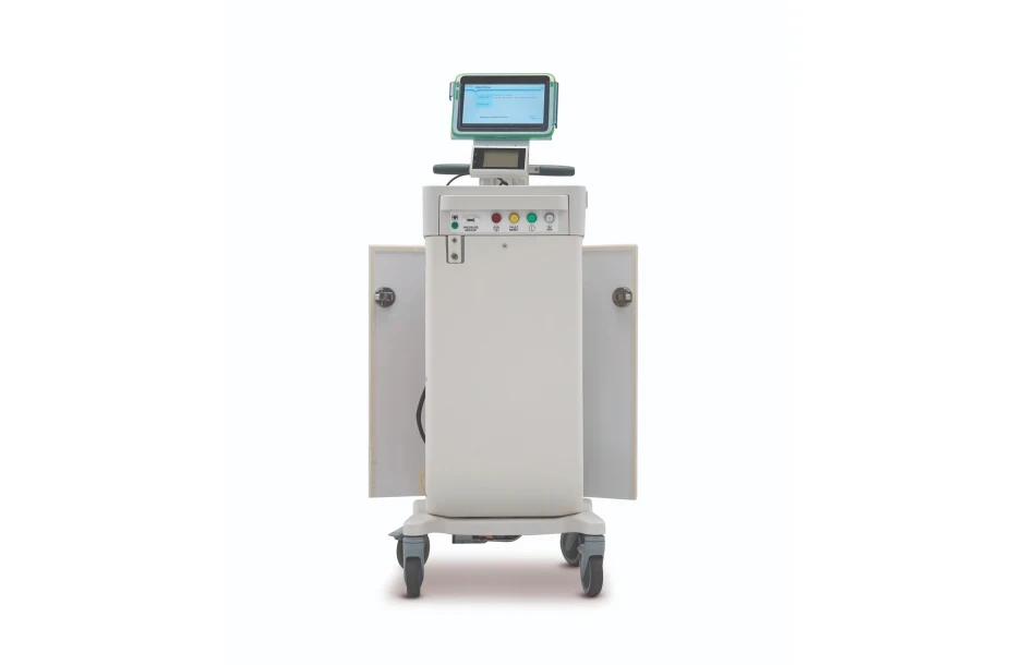 CryoTherapeutics clinical cryotherapy console with integrated touchscreen interface, designed for hospital and surgical environments.