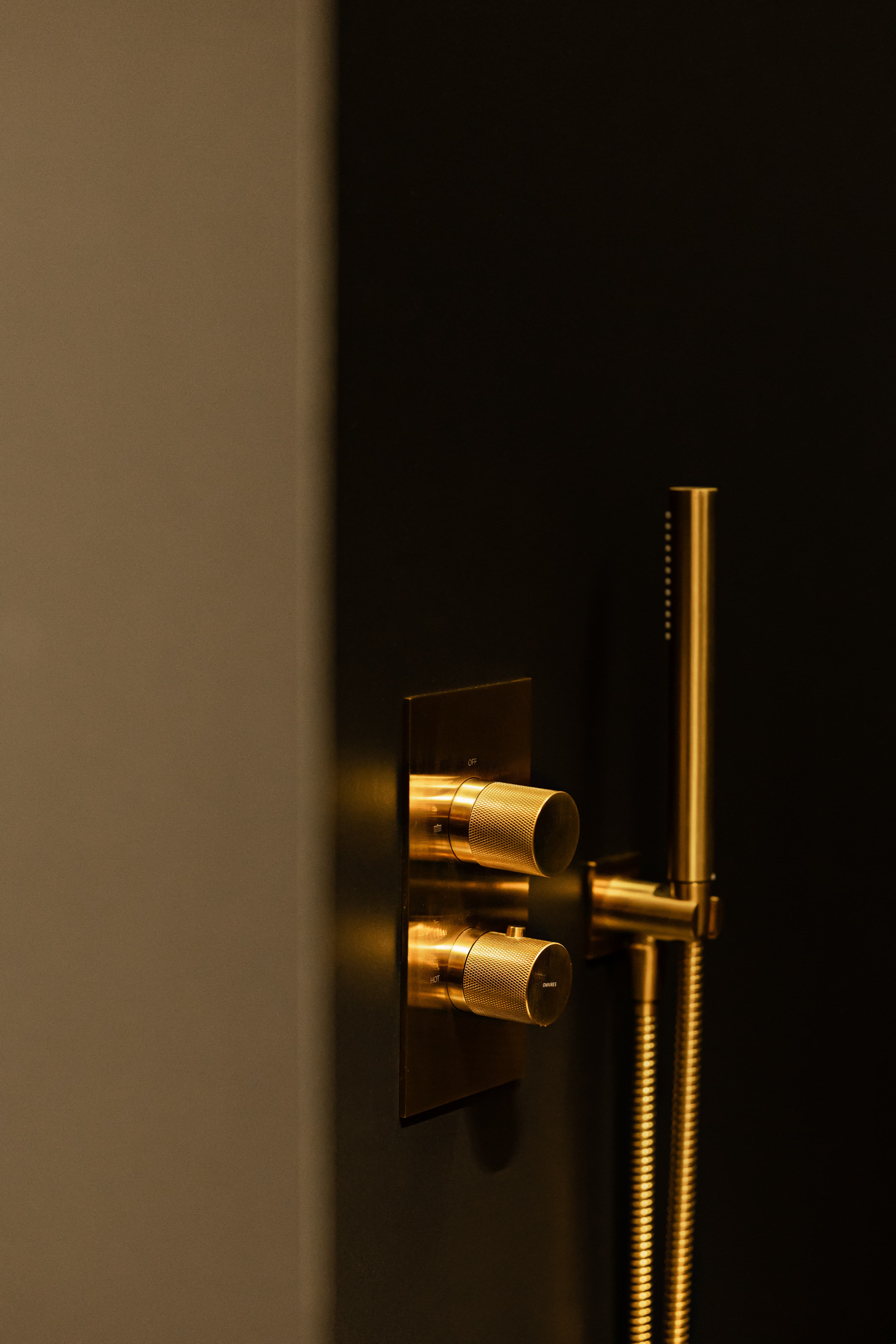 black and gold bathroom