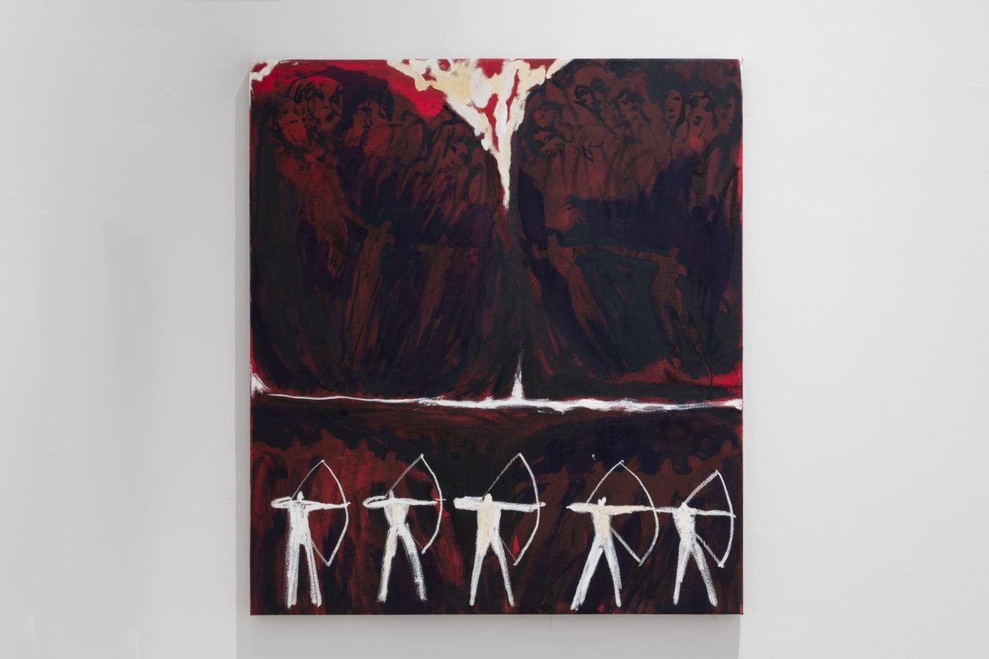 A painting of men with arrows

AI-generated content may be incorrect.