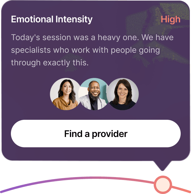 Mobile app feature UI for "Emotional Intensity Gauge"