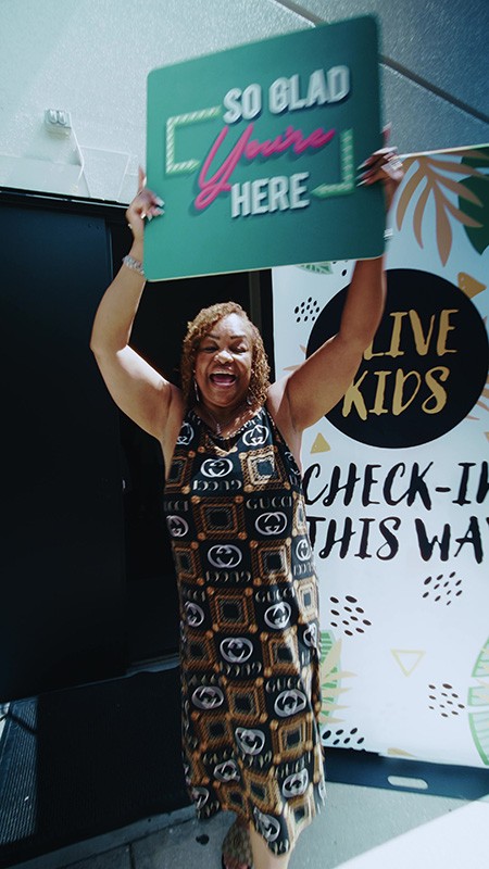 Film crew setup on scene.