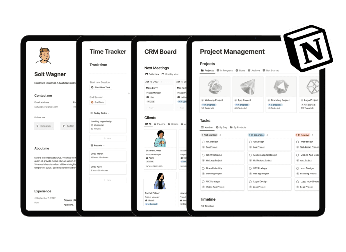 Notion Starter Kit with 14 Free Notion templates