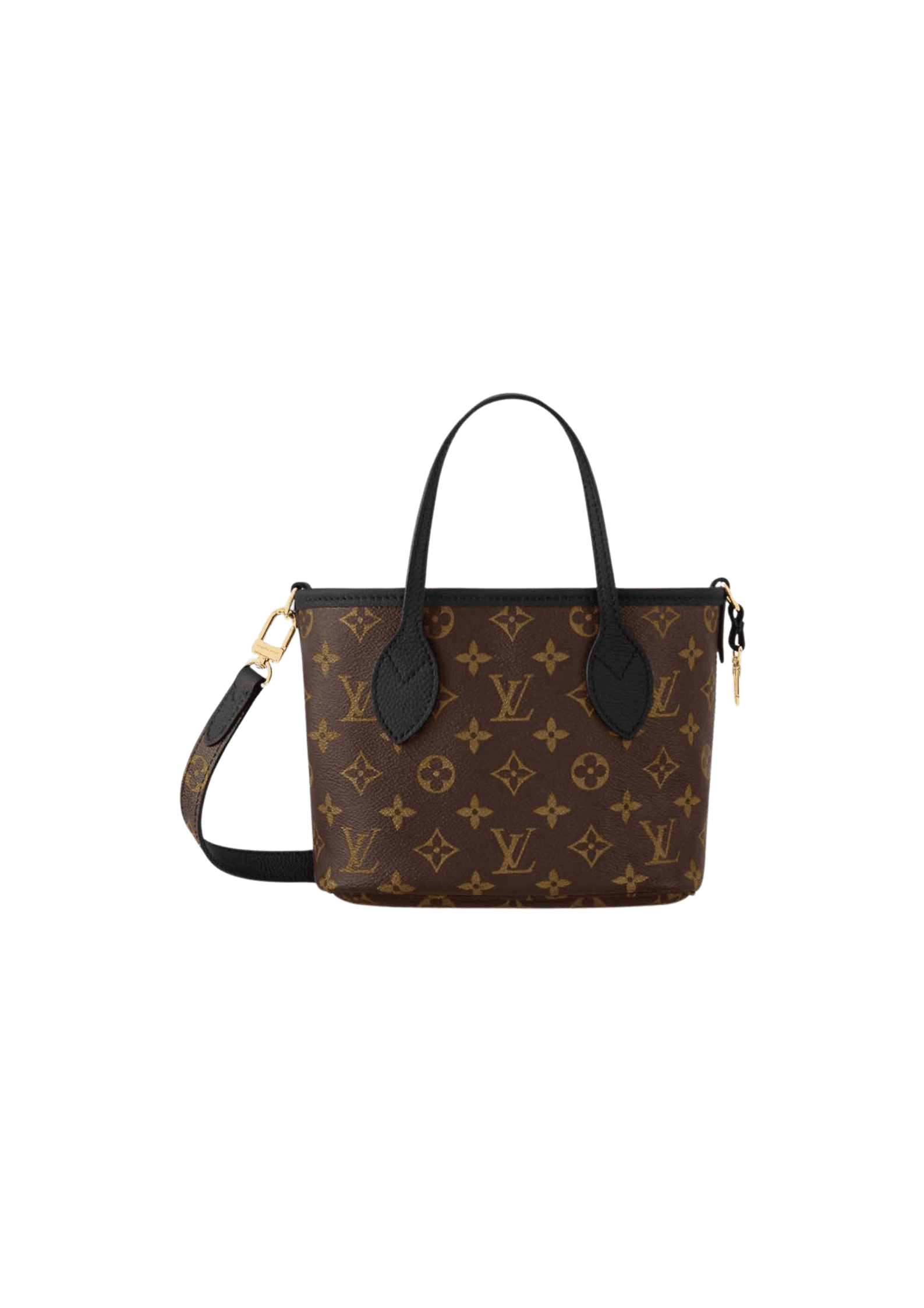 LV Neverfull Bandouliere Inside Out BB Bag in Black