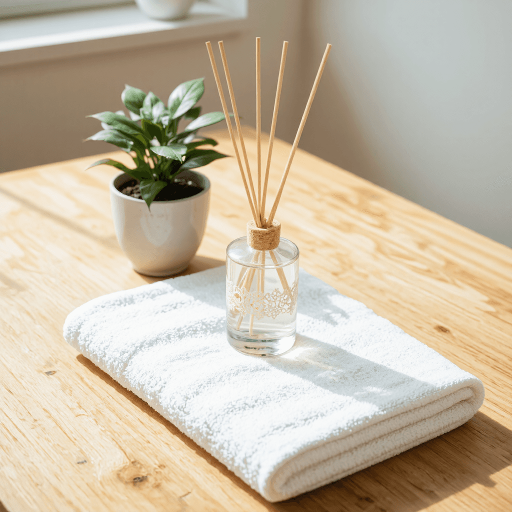 product photography of bottle of reed diffuser