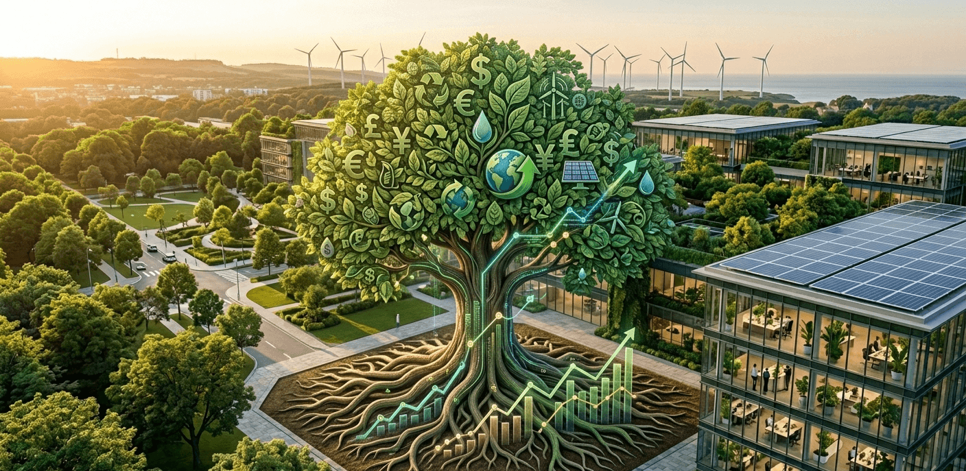 City with trees