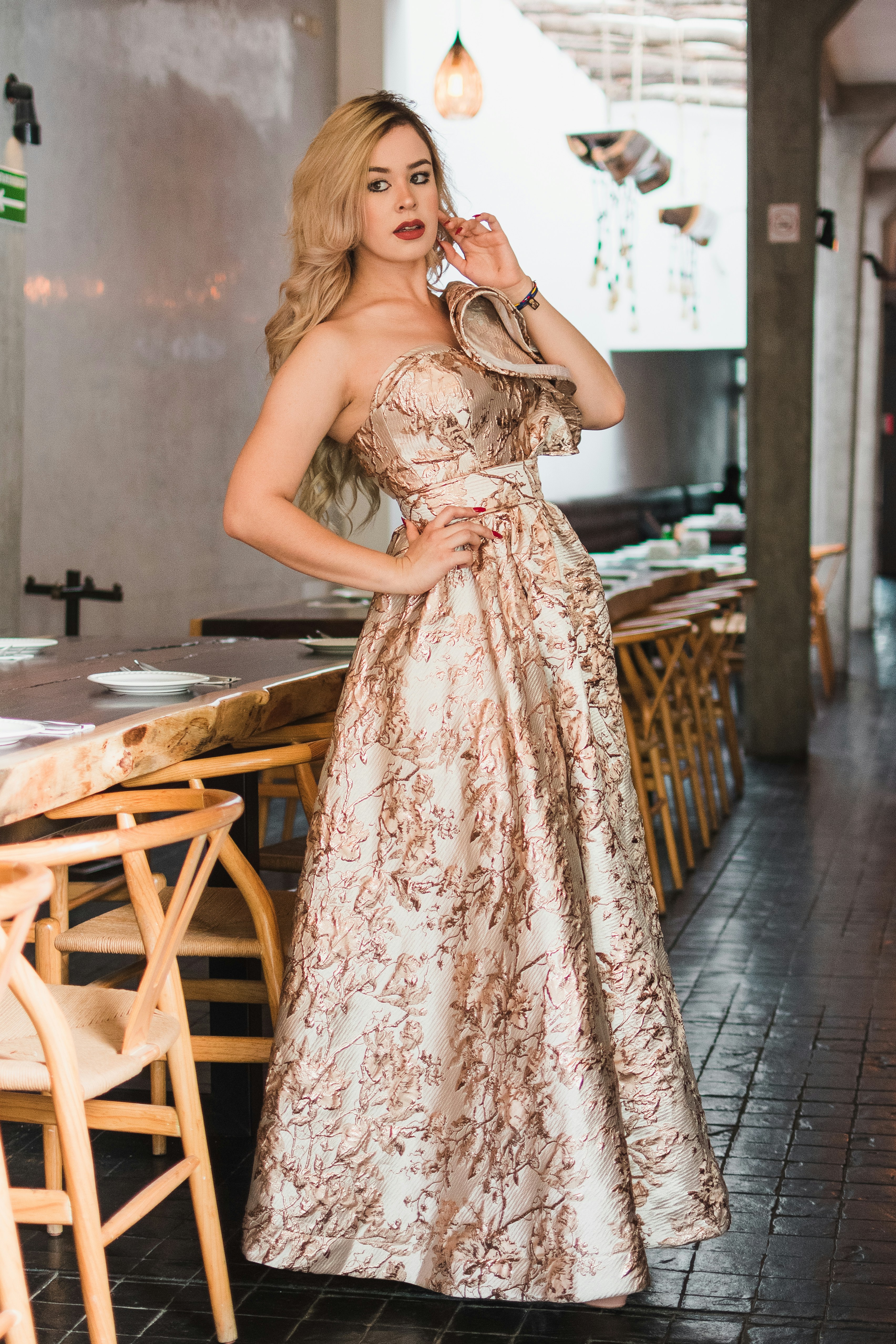 Dress swaying in dancing motion