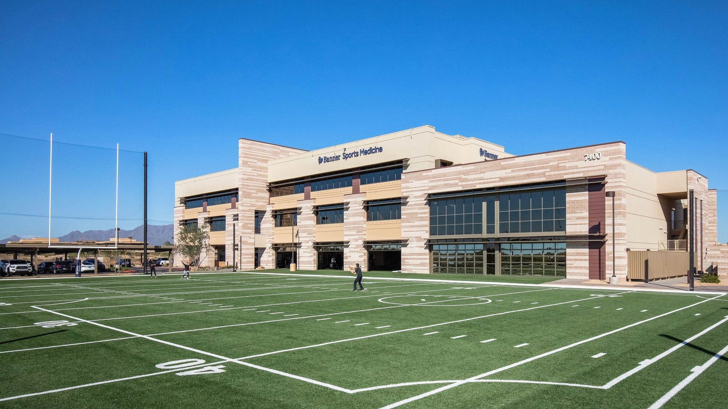 Banner Sports Medicine building with football field.