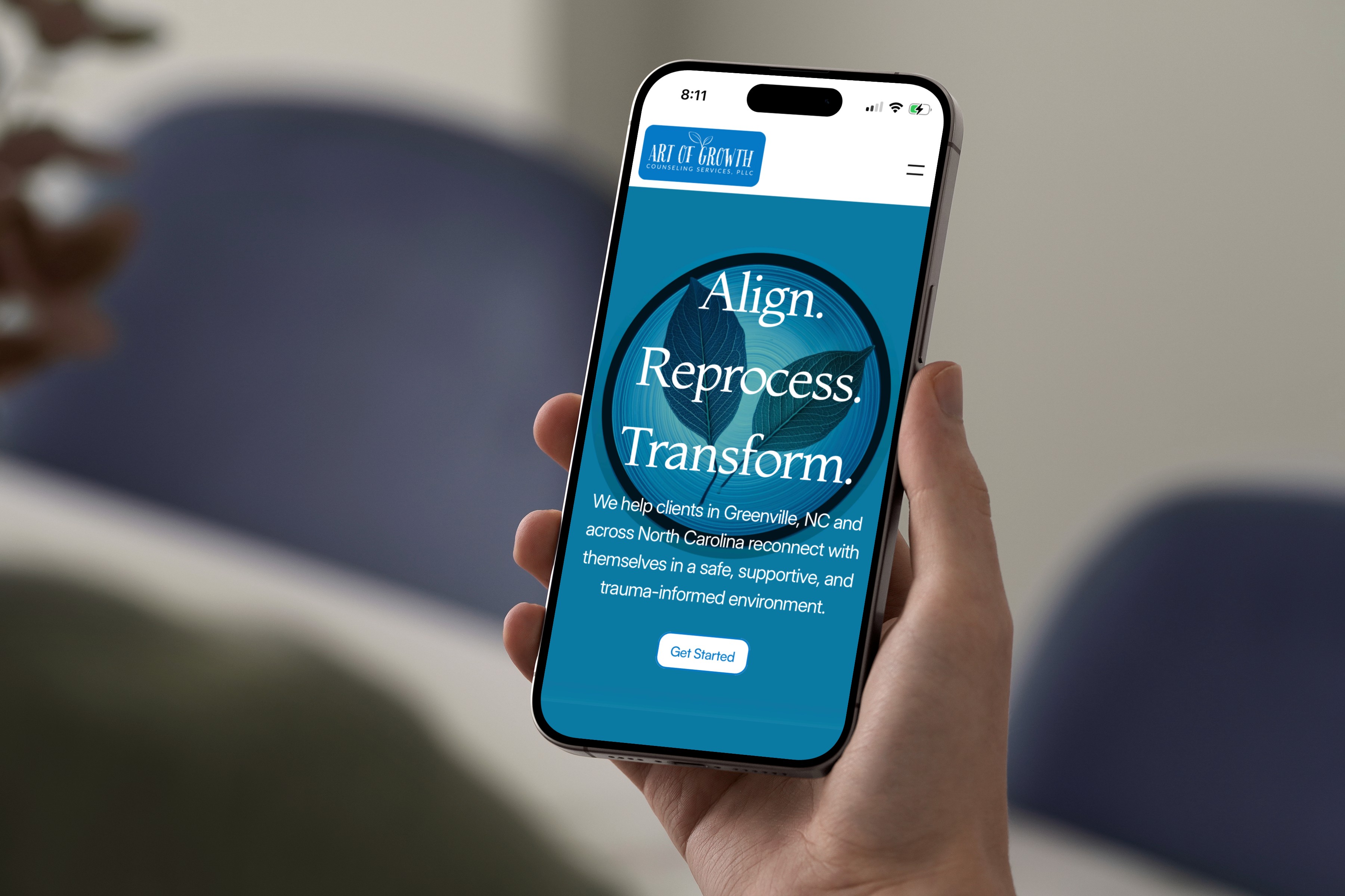 Art of Growth mobile homepage