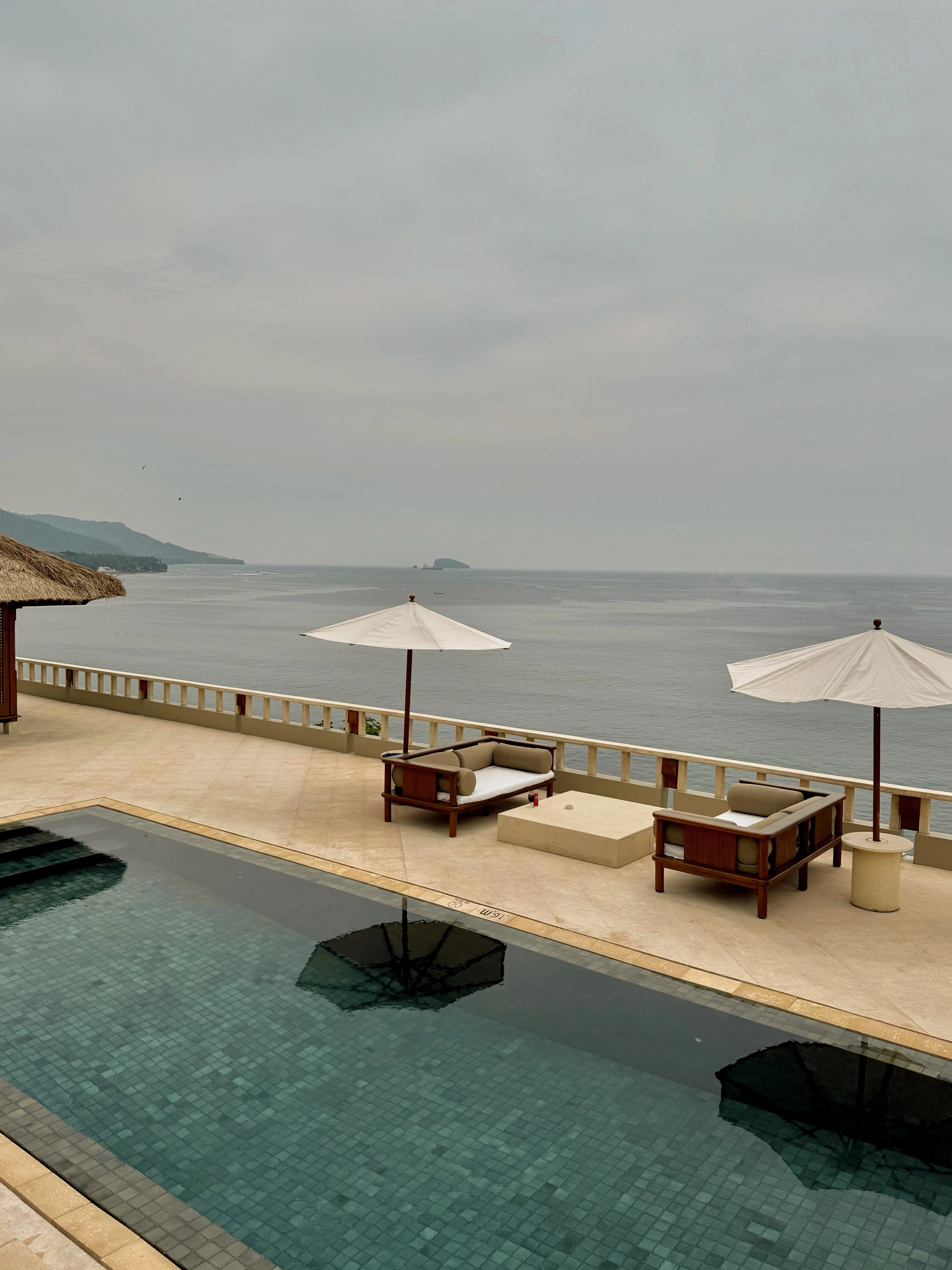 view from the villa in amankila resort