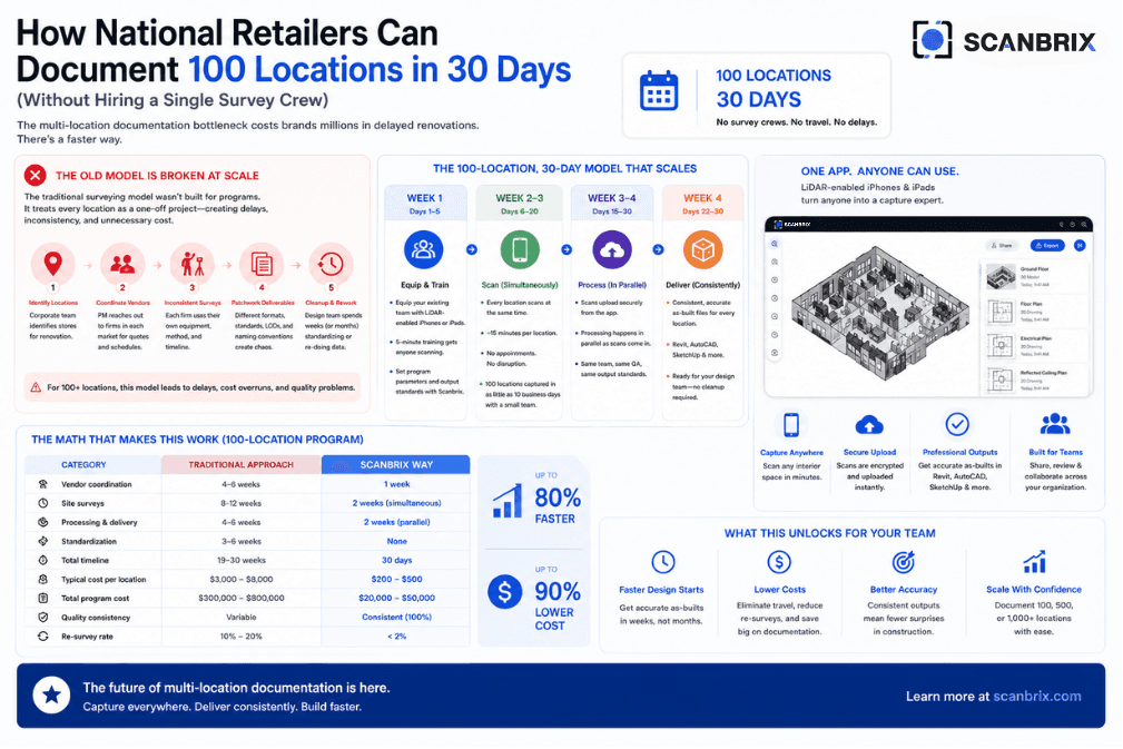 Scanbrix enables National Retailers Can Document 100 Locations in 30 Days