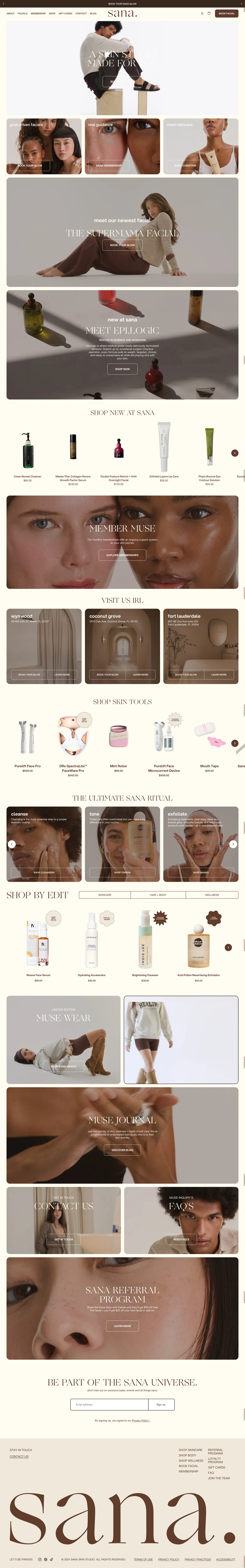 Sana Skin Studio offers a range of skincare services and products designed to enhance your beauty and promote healthy skin.