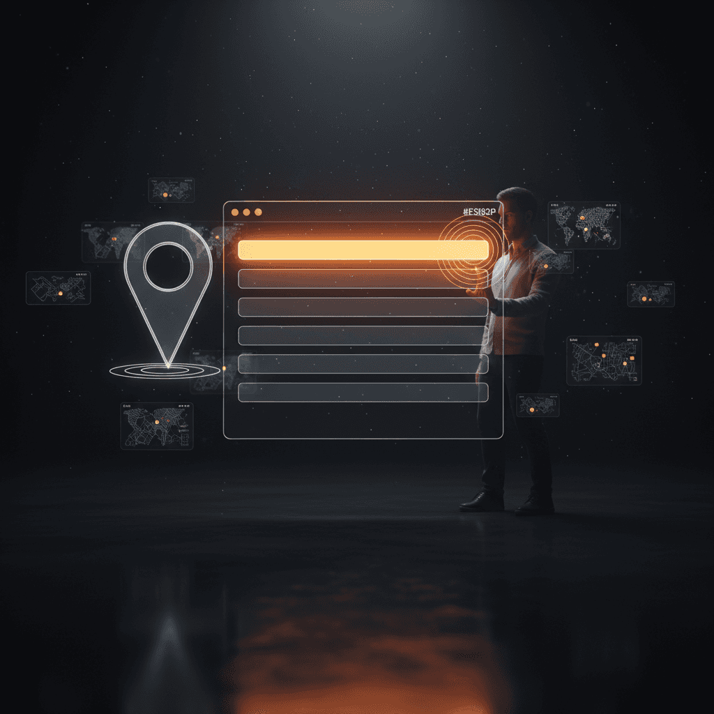 Mann am Arbeitsplatz am googeln