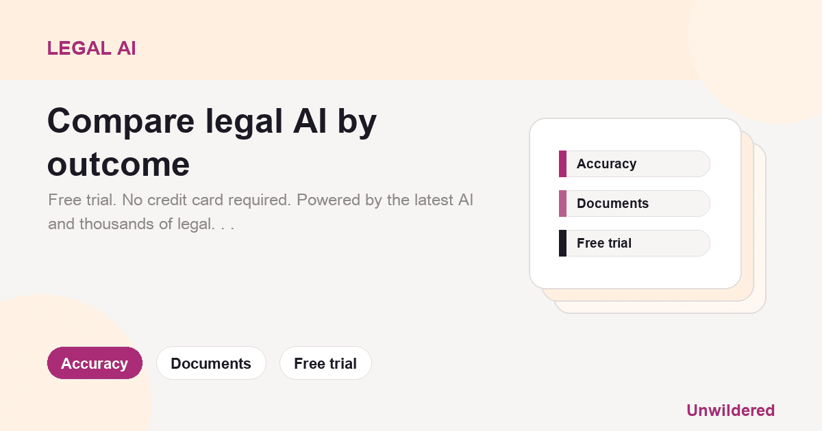 Explainer card for Best AI for Singapore Law and taxes: Chat GPT alternative: Accuracy, Documents, Free trial.