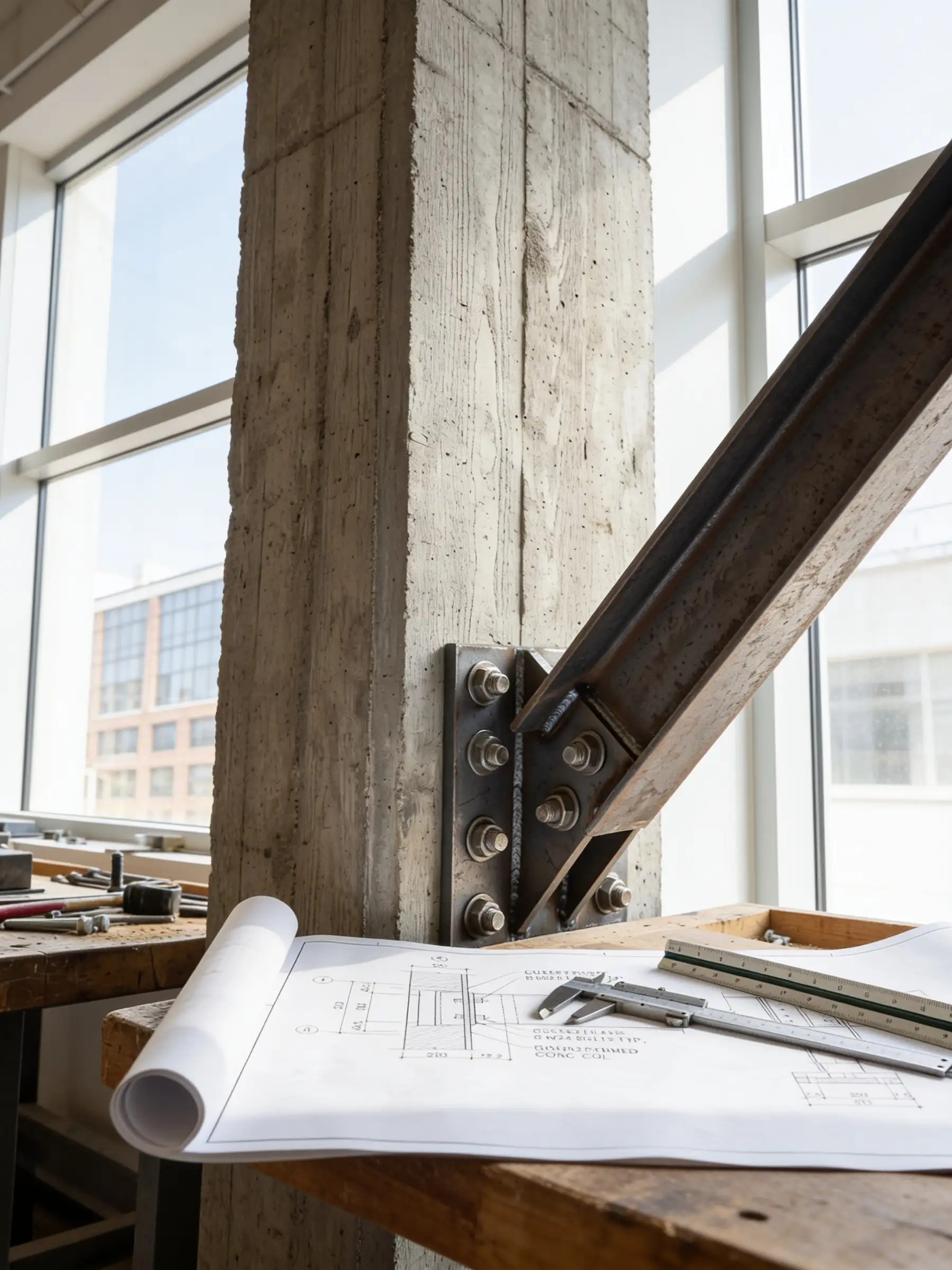 Architectural craftsmanship detail showing precision in material assembly