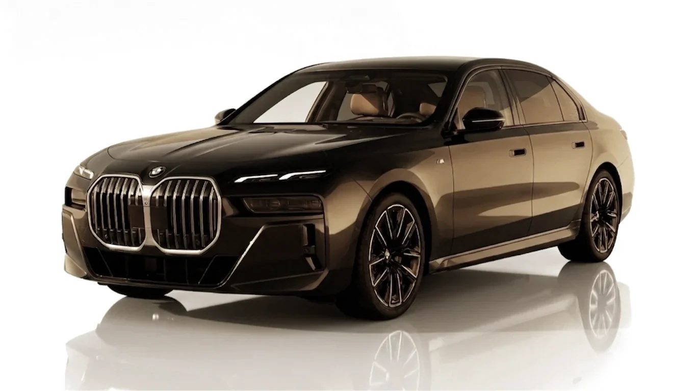 BMW 7er Lang in Schwarz für den Chauffeurservice in Frankfurt
