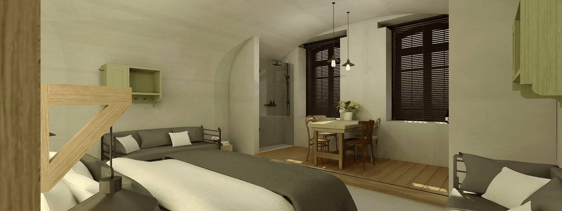 Erfgoedlogies bij Fortcafé De Batterie in Fort Liezele, authentieke kamers in historische setting