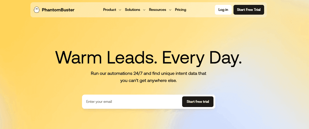 PhantomBuster homepage and its automation catalogue