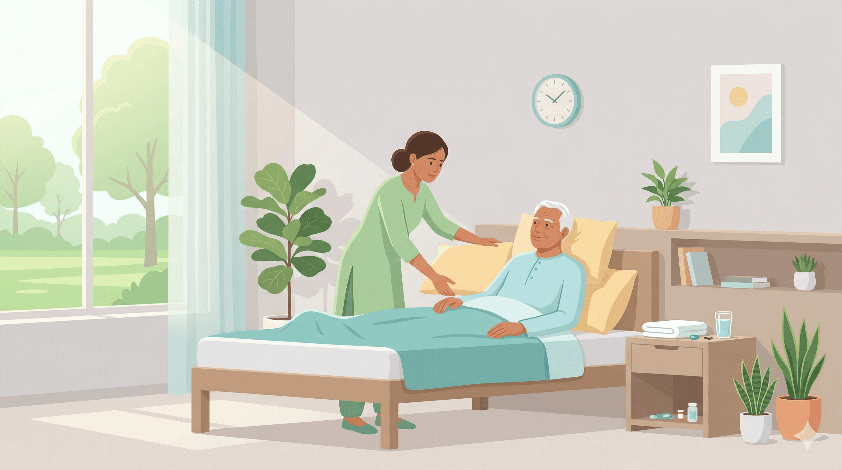 How to care for a bedridden patient at home: a family guide