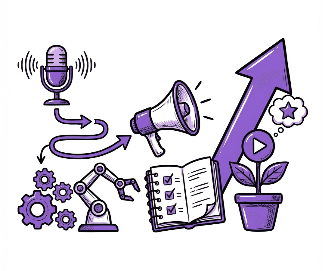 Letters coming out of a digital device representing digital content generation