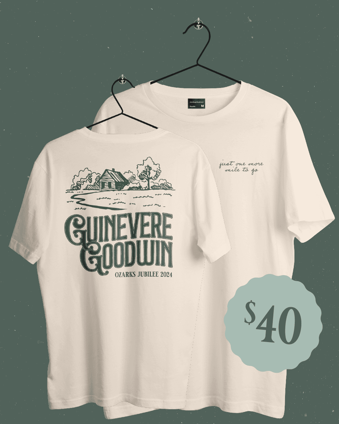 T-Shirt merch design for Guinevere Goodwin's performance at Ozark Jubilee